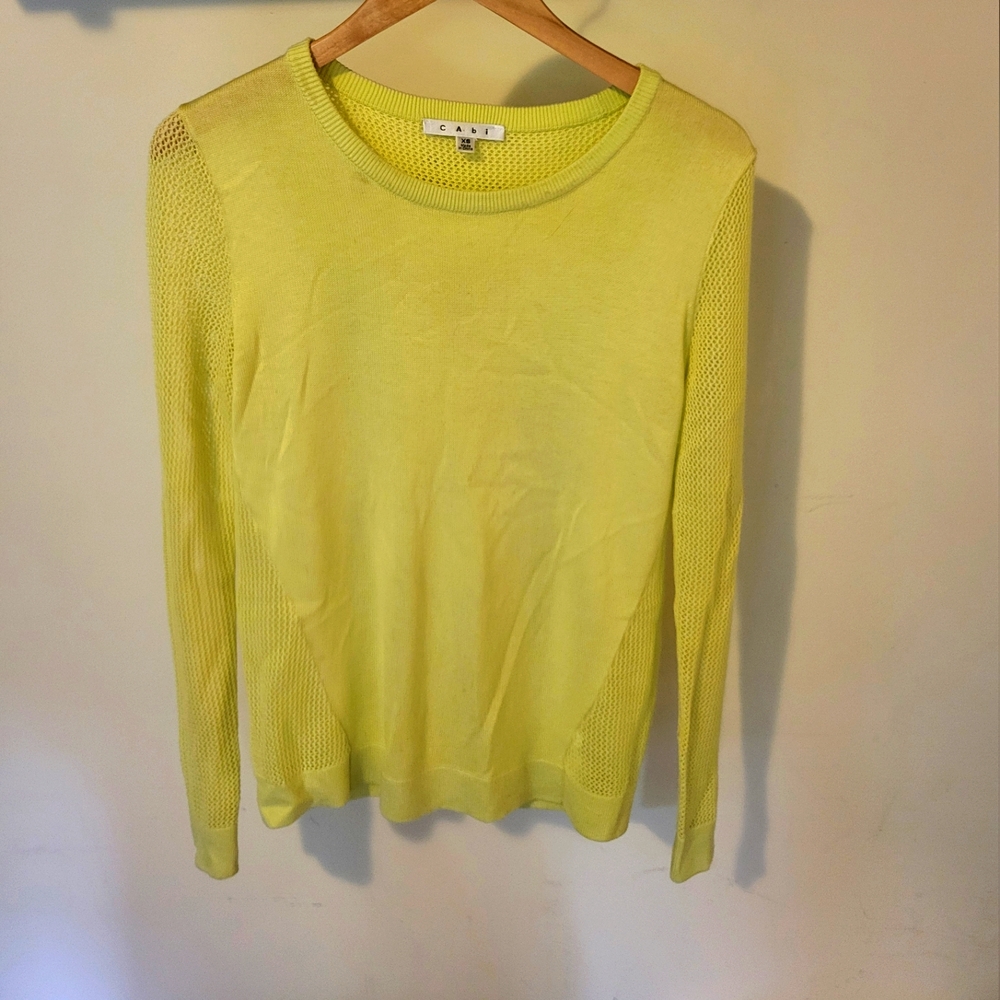 Cabi Chartreuse Sweater